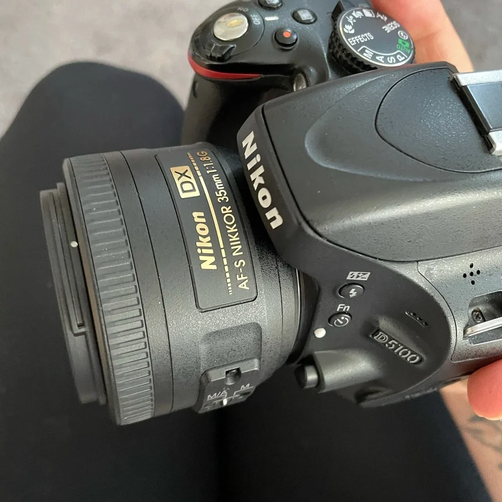 Nikon D5100 with 35mm 1.8 Lens- lightly used